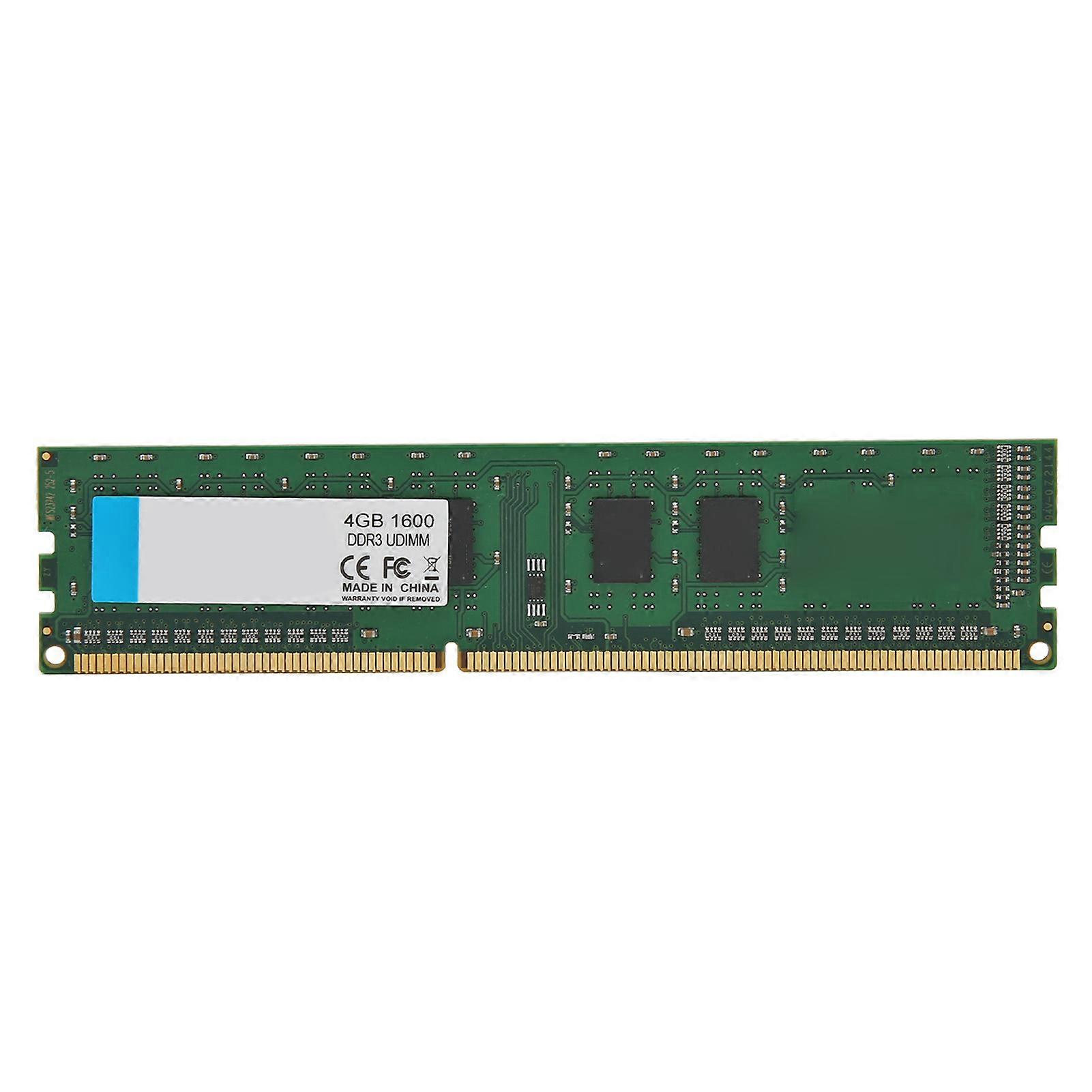DDR3 UDIMM 1600Mhz RAM 64bit bredde 40pin datagrensesnitt Plug and Play profesjonell bærbar RAM for PC 4GB
