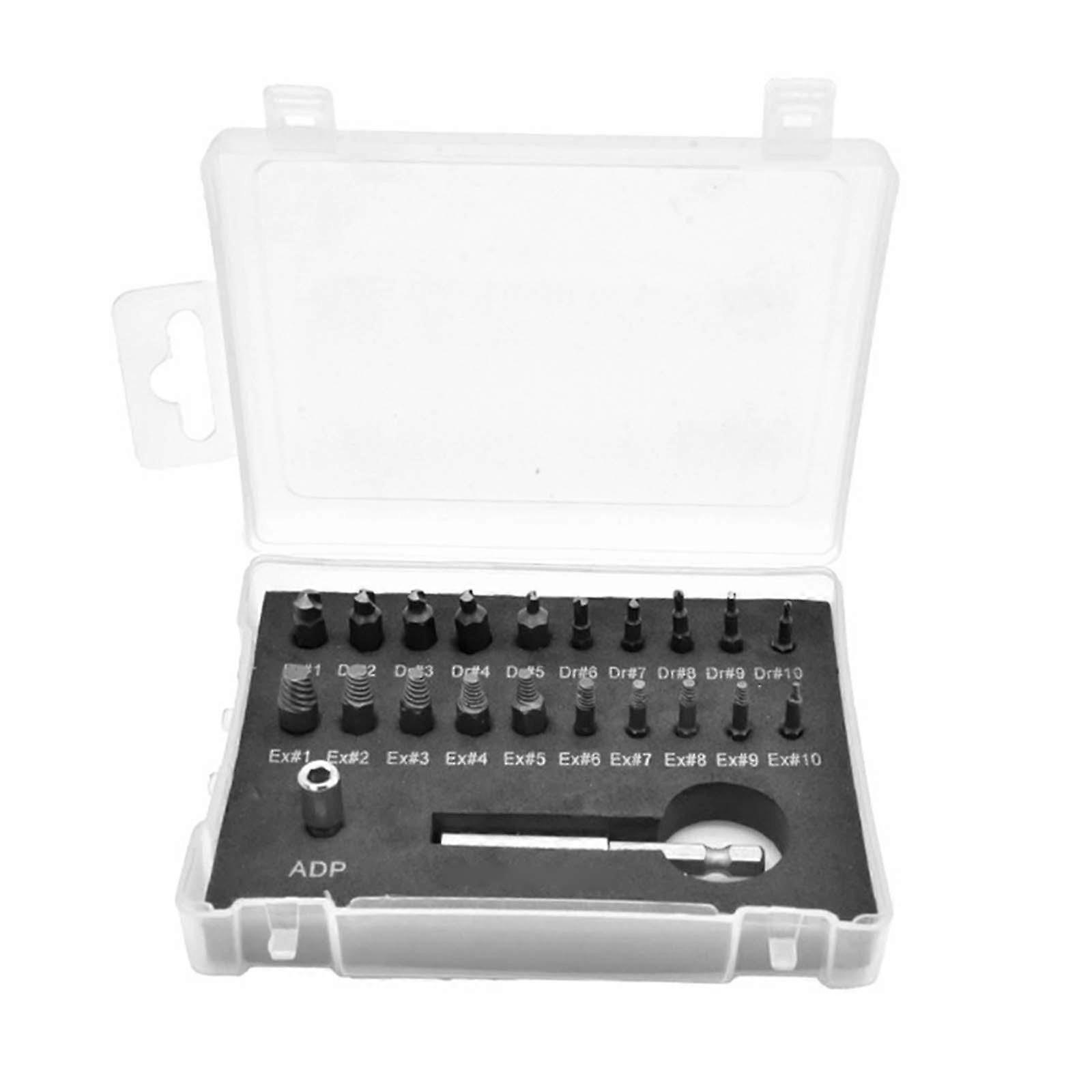 22Pcs Damaged Screw Extractor Set with Storage Case for Broken Screws Sturdy