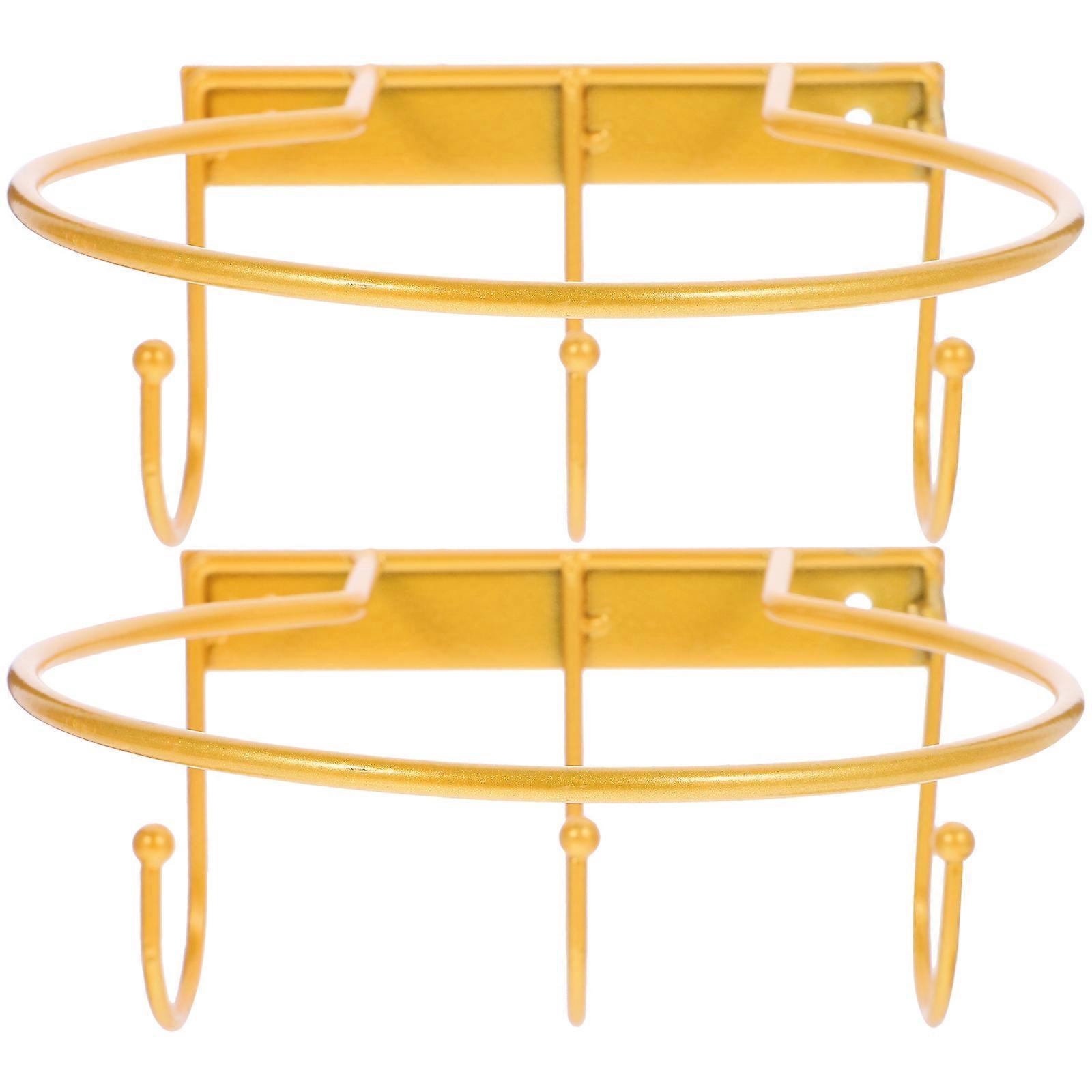 2pcs Wall-mounted Basketball Display Shelf Metal Soccer Stand Multi-purpose Balls Holder Balls Shelf