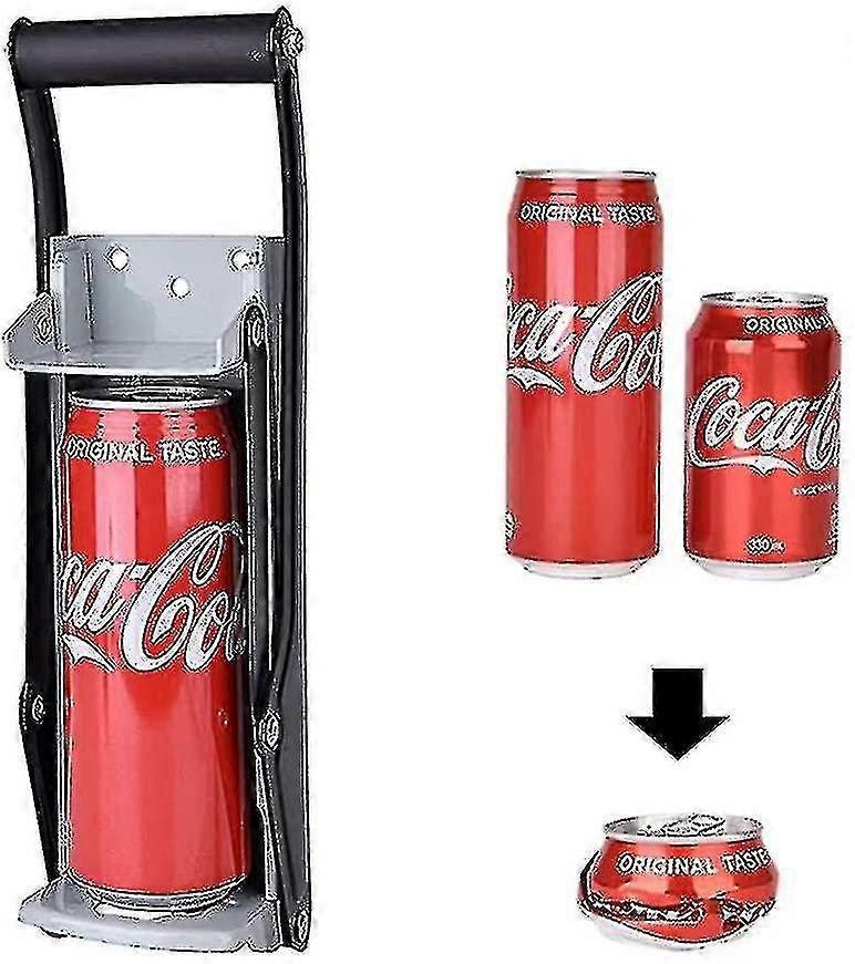 Kruszarka do puszek otwieracz do butelek 500ml Heavy Duty 16 uncji 2 w 1 miażdży puszki po napojach -NMAOV