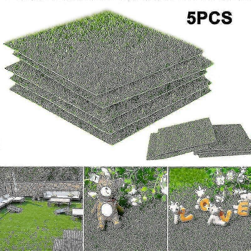 5 Pcs Micro Landscape Decoration Diy Simulation Lawn Artificial Plants Turf Moss