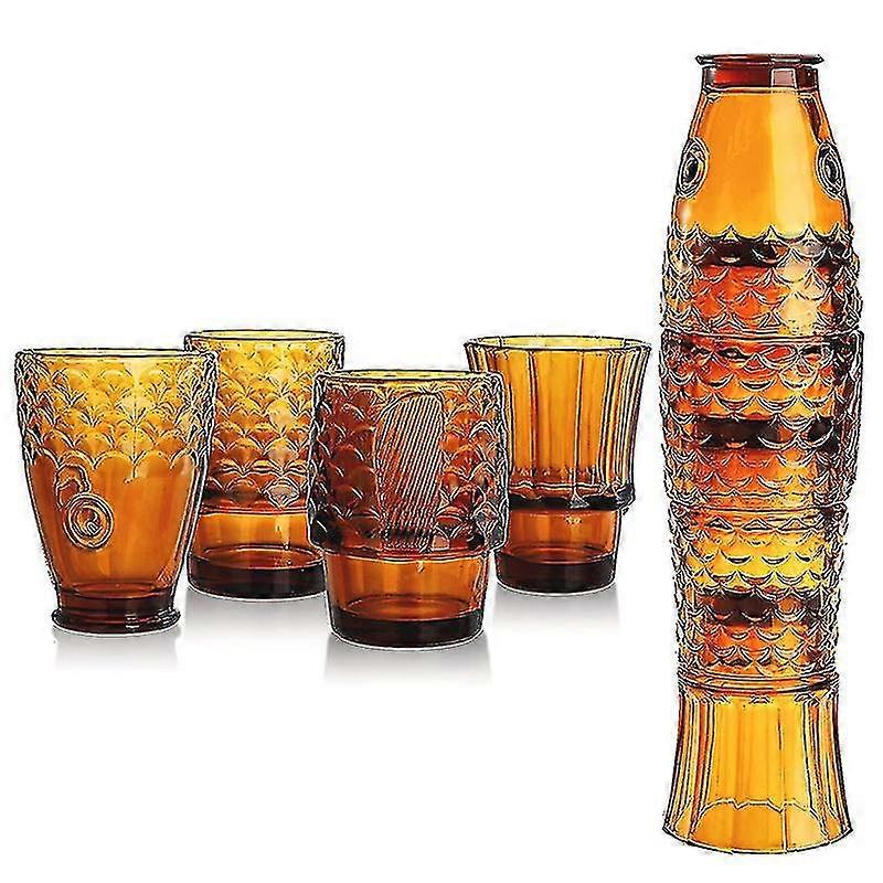 Koi Stack Ass Set Fiskformad Bägare Kopp Cocktail Ölglas Stapelbara Dricksglas Set Glas För Hemmakontor Hus