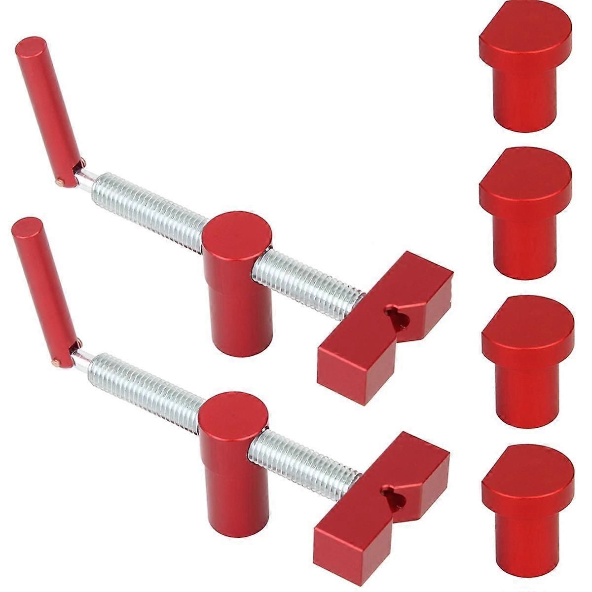 Woodworking Desktop Clip Fast Fixed Clip Quick Fixture Clamping Tool for 19MM Hole Woodworking Bench Dog Tool-Red