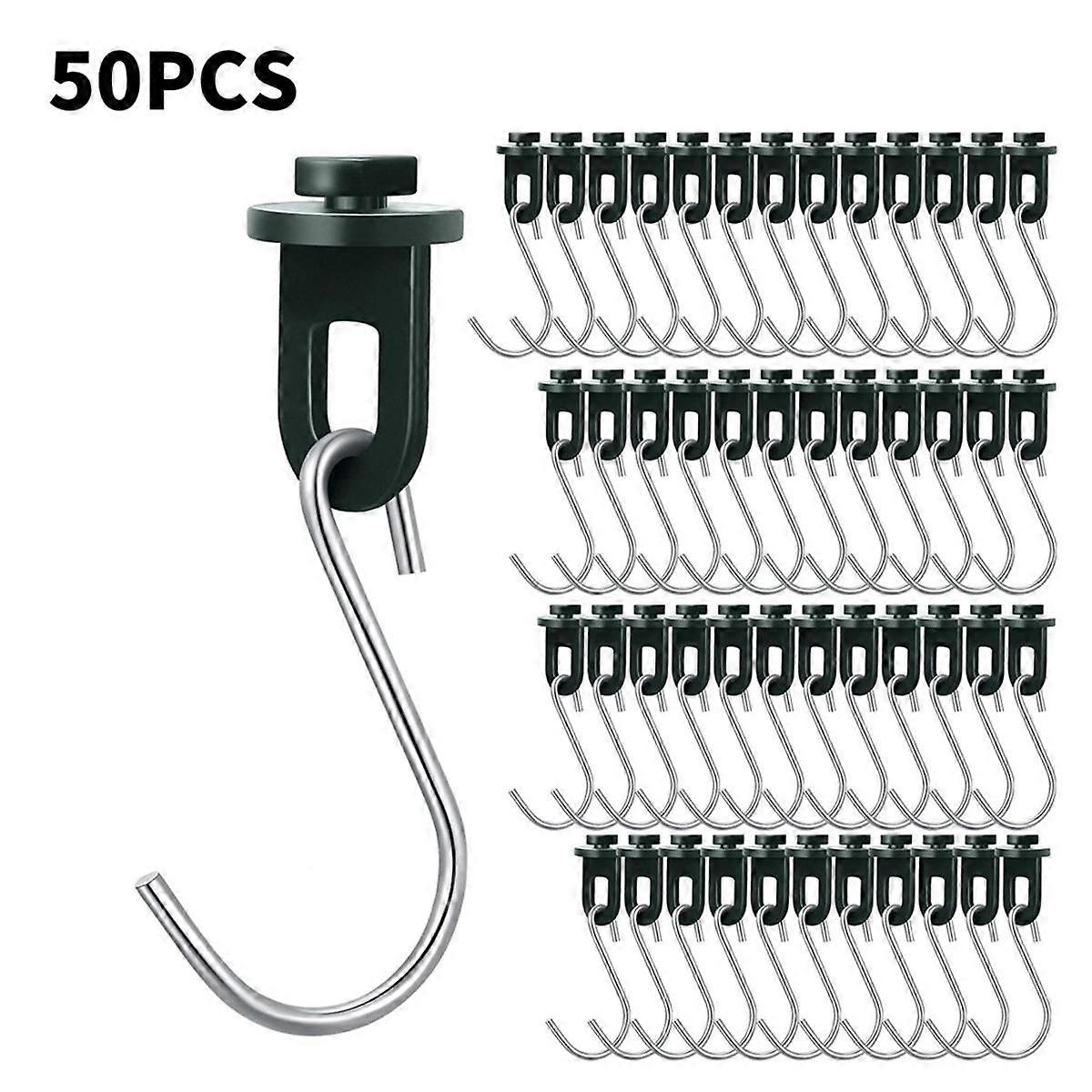 50PCS Greenhouse Hooks Hanger Greenhouse Twist Clips Greenhouse Fixing Clips with Hook for Outdoor Garden Hanging Plants
