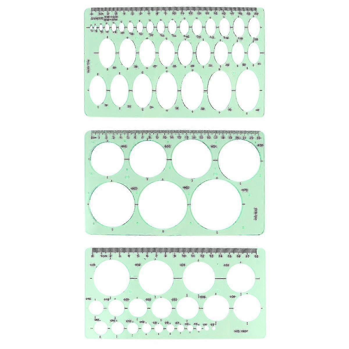 3 Pcs Circle Stencil Templates Drawing Shapes Buliding Measuring Rulers Circle Template Drawing Circle Templates Drafting