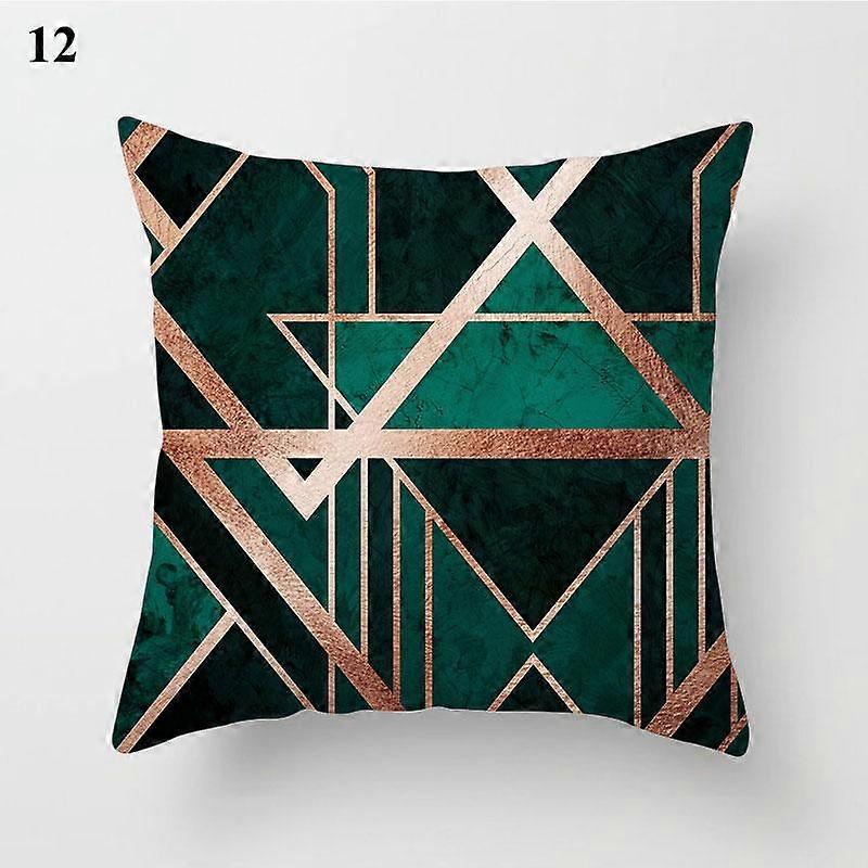 Série abstrata geométrica nórdica moderna abraçando fronha de luxo com design dourado 2191