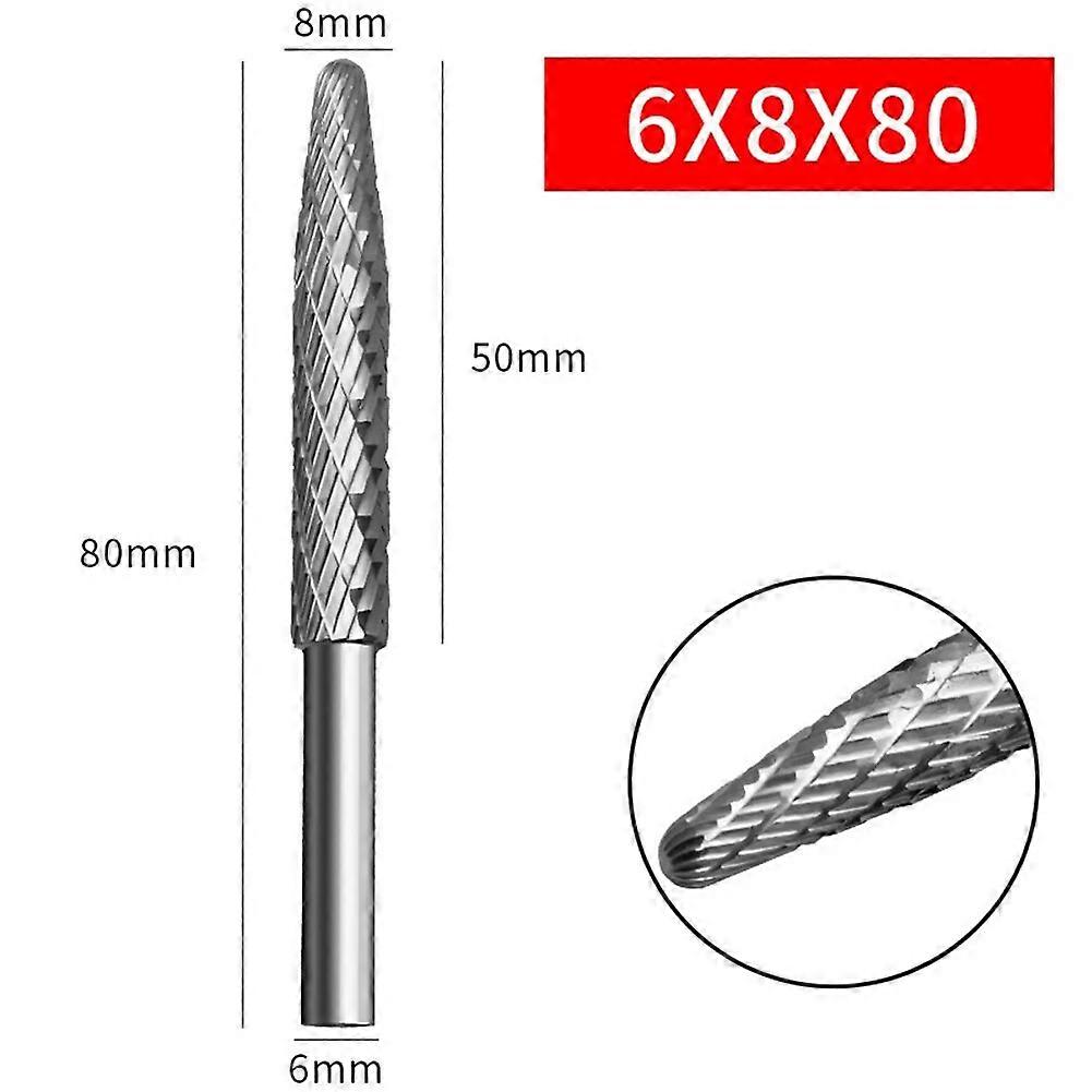 1PC Head Rotary File 6mm Shank Tungsten Carbide Alloy Drill Milling Burr Die Grinder Abrasive Tools Carving Bit Point