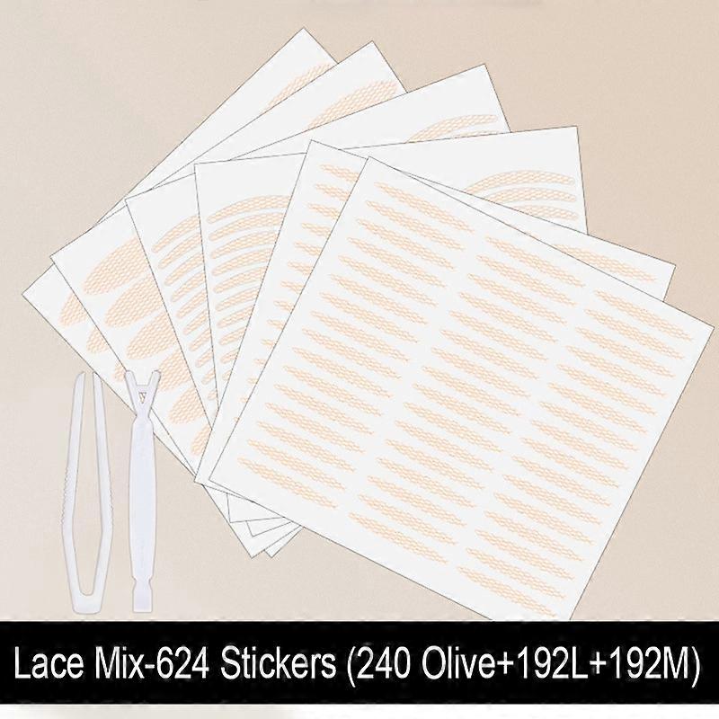 Lace Double Eyelid Stickers Natural Invisible Double Eyelid Tape for Hooded Droopy Uneven Small Eyes