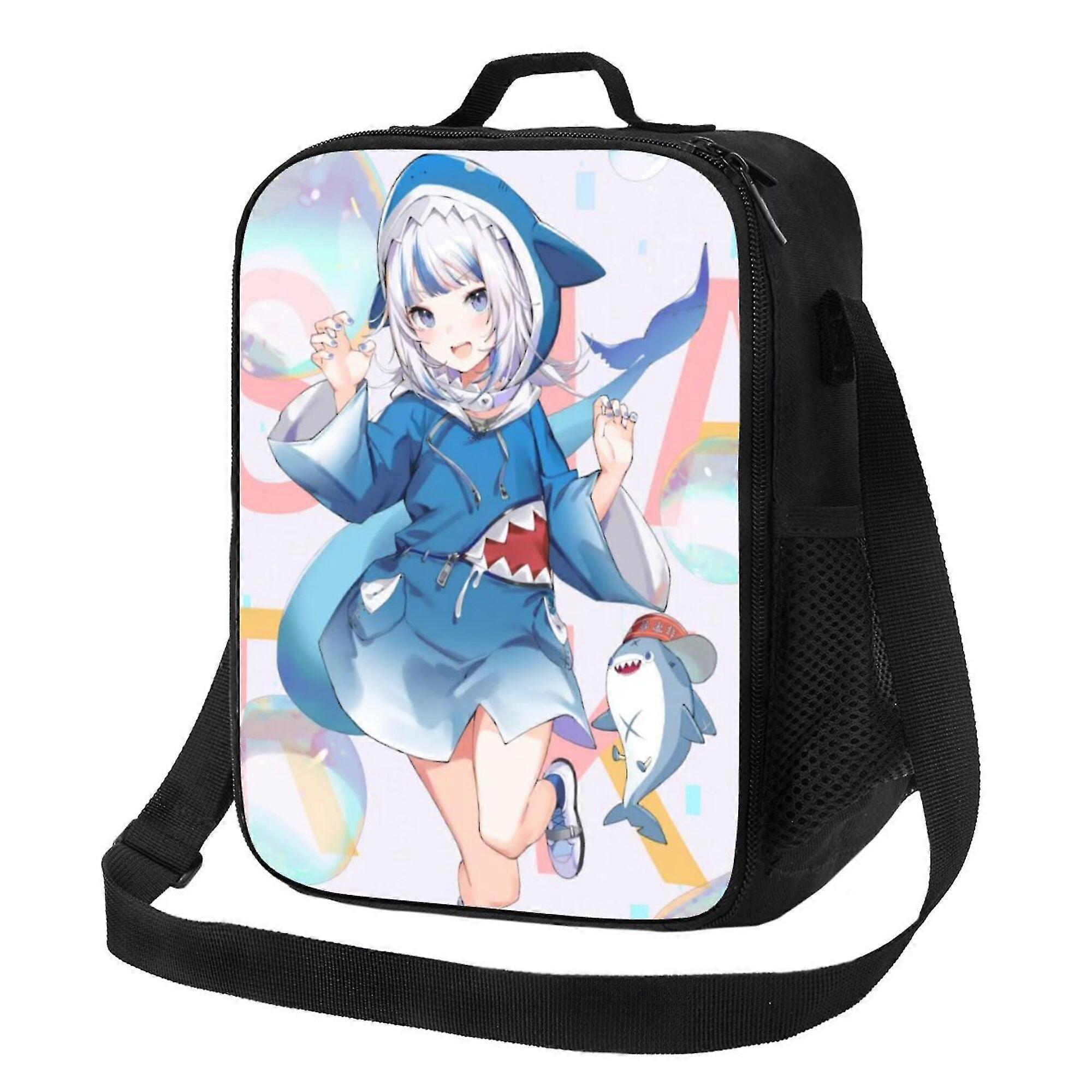 Gawr Gura Lunch Bag Lunch Box Durable Lunch Tote Bag Portable Reusable Lunch Box Tote For Sport Picnic Cam -cnbv