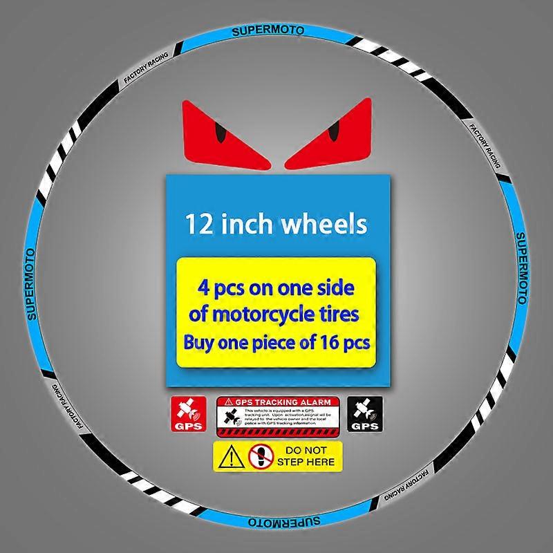 عاكس دراجة نارية عجلة قطاع ملصق حافة محور الشريط ملصقات السيارة 10" 12" 17" 18" الديكور لدوكاتي هوندا ياماها سوزوكي KTM