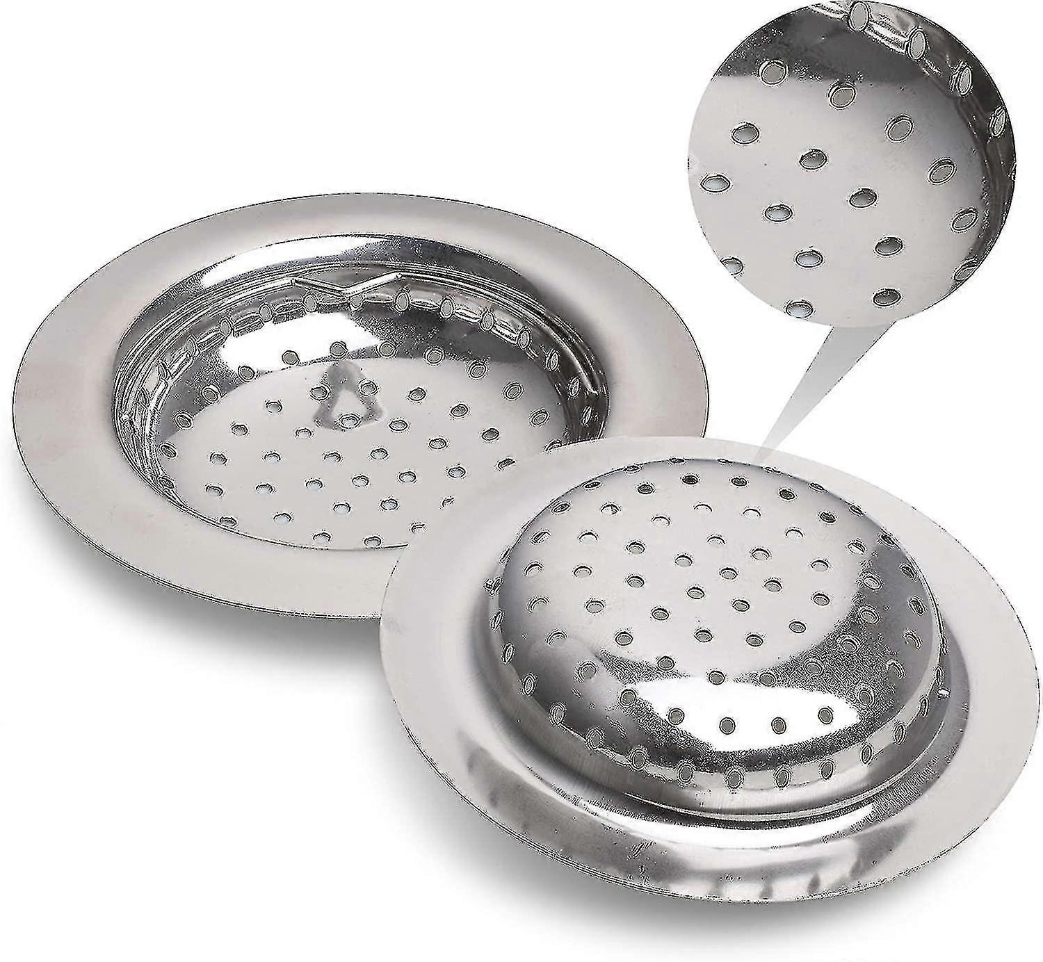 2 Kitchen Sink Strainer With Handle, Stainless Steel Sink ,tray Grid, 110mm Diameter