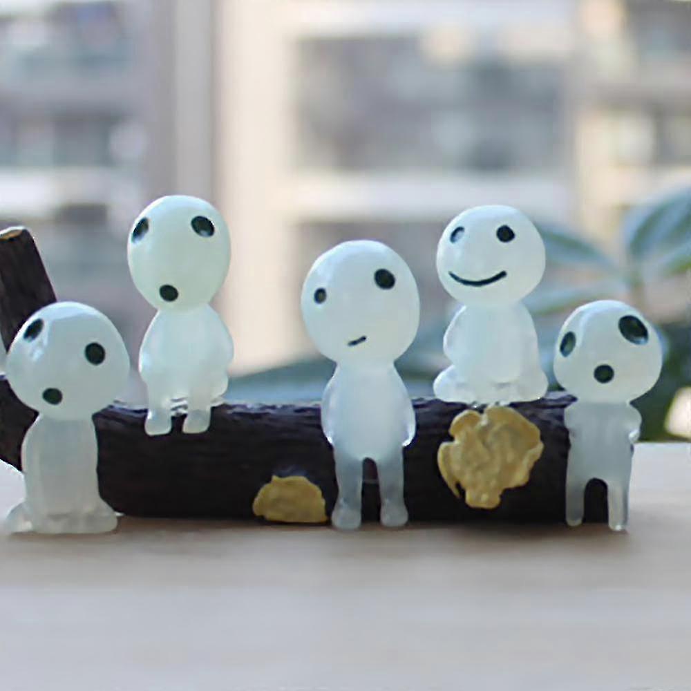 Lot De 6 Figurines Fantômes Lumineuses En Résine – Décoration Jardin, Micro-paysage, Intérieur – Effet Phosphorescent