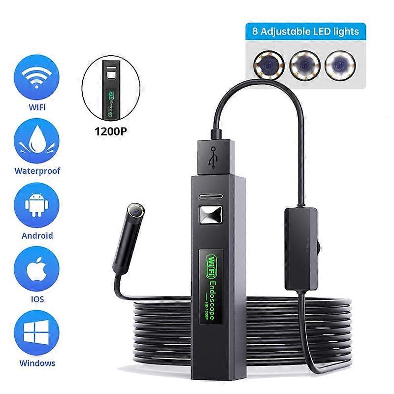 Nouveau F150 1200P WiFi Endoscope Caméra Inspection étanche Snake Mini Camera