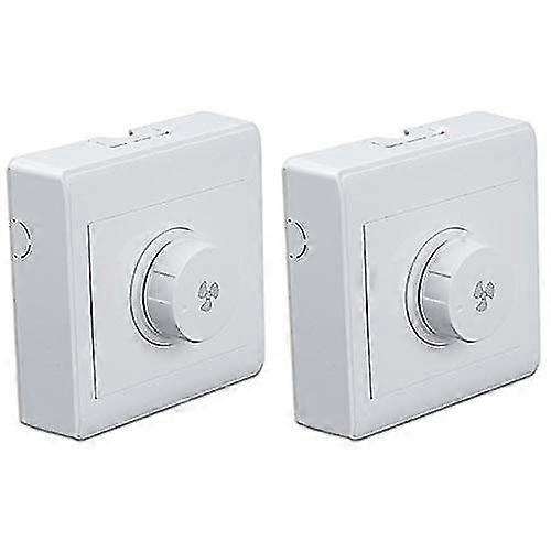 Set Of 2 Ceiling Fan Adjustment Stepless Speed Controller Wall Switch 10a For 300w Dimmer