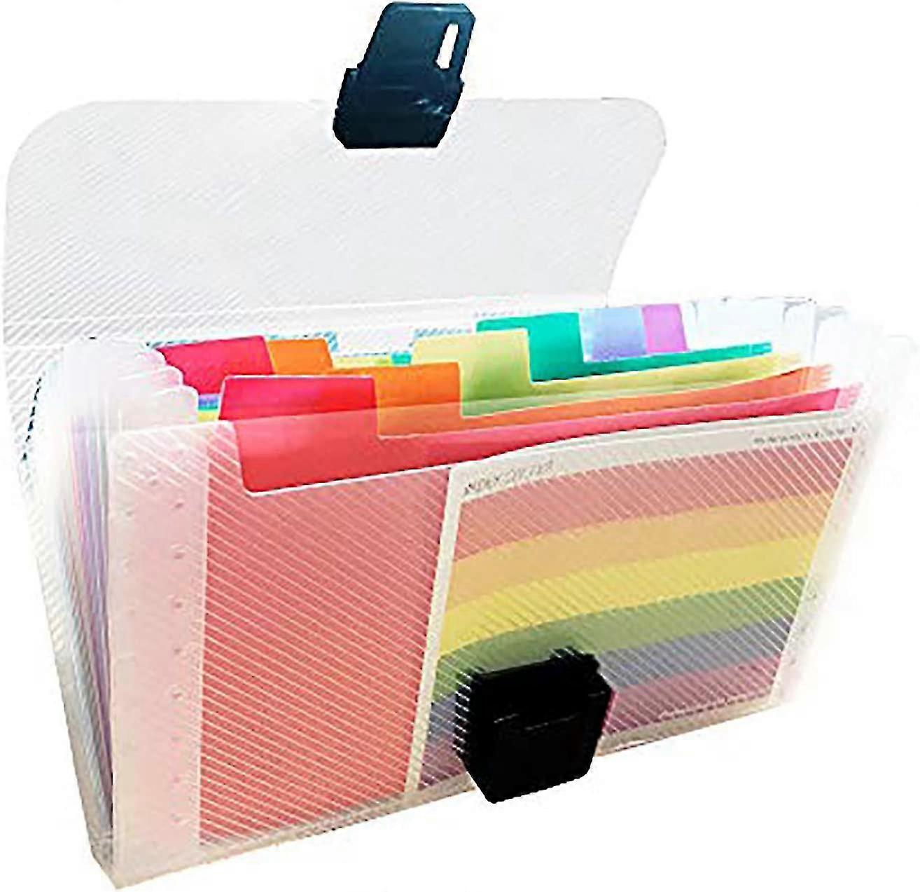 File Manager Rainbow Color Plastic Expandable