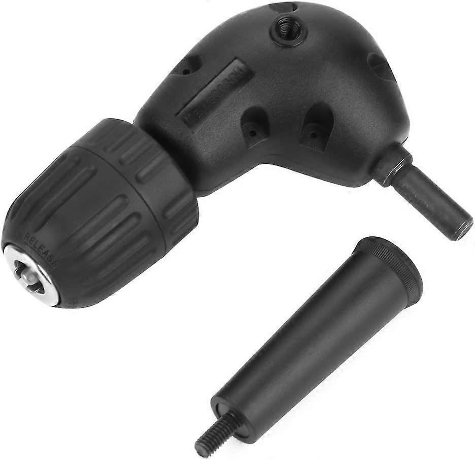 Right Angle Drills Attachment - 3/8" 90Drill Adapter for 9.5mm Round Shank Keyless Chuck