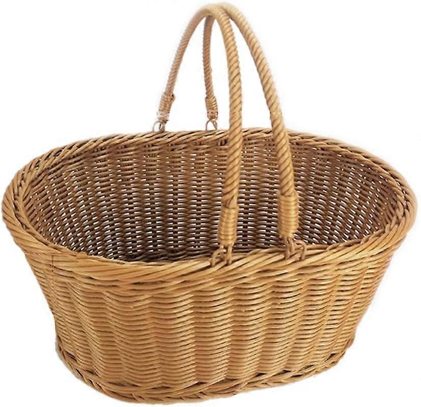 Picknickmand - Servies - Thermisch - Riet - Bruin - 42 x 27 x 20 cm