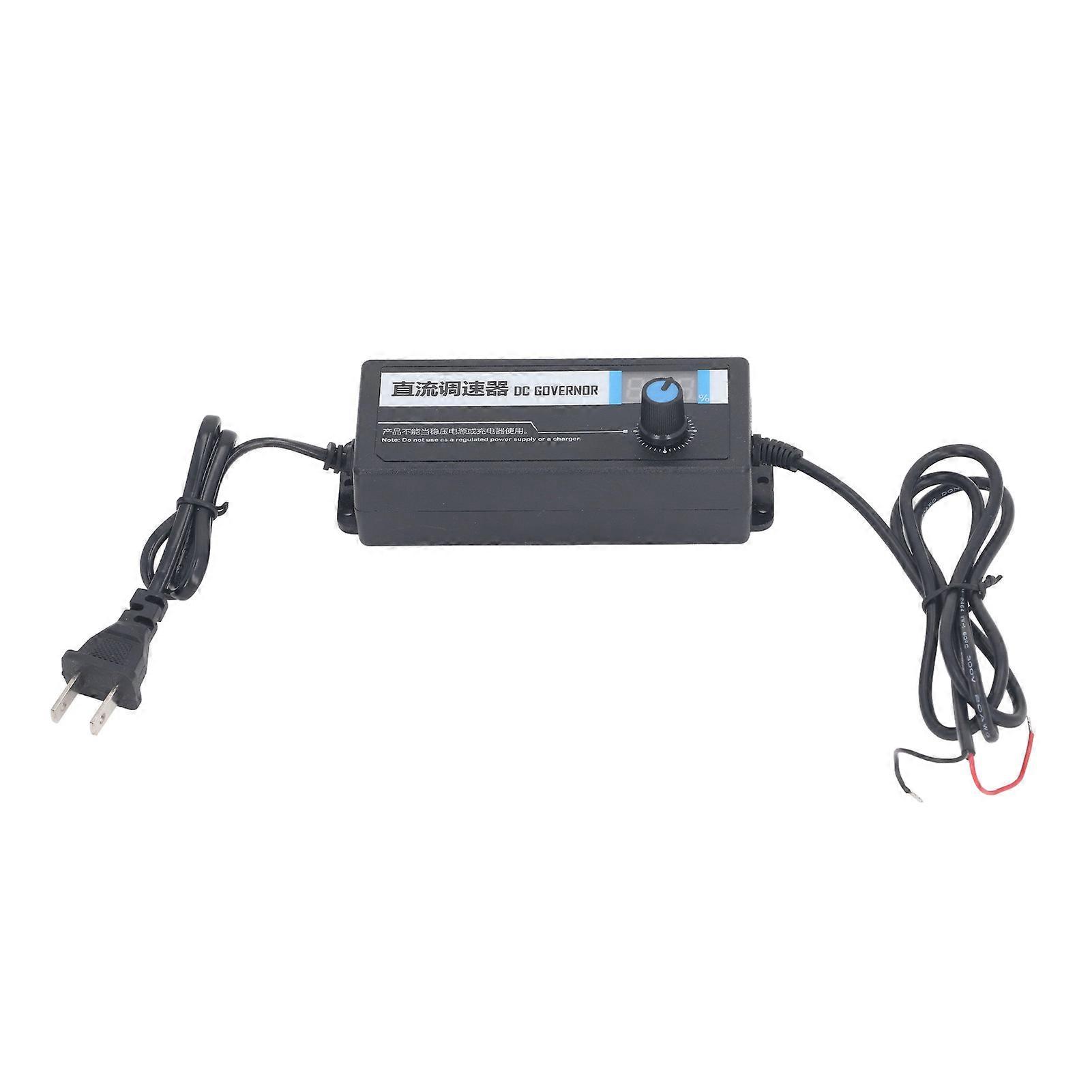 DC12V3A Motor Speed Controller Digital Stepless Speed Regulator with Delayed Start and Stop US Plug AC110 to 230V