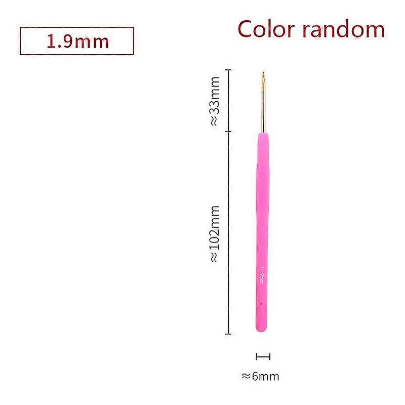 1PC Knitting Needles Small Lace Yarn Weave Rubber Handle Crochet Hooks Needles 0.5mm-2.5mm