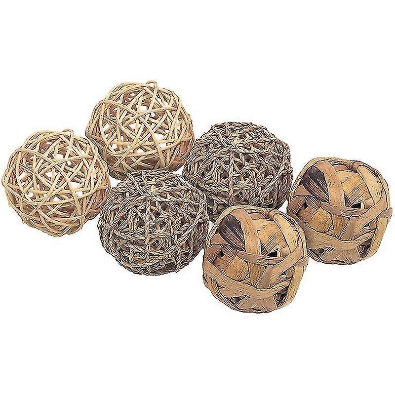 Small Animal Activity Toy,pets Play Chew Toys For Bunny Rabbits Guinea Pigs Gerbils, 6 Pack