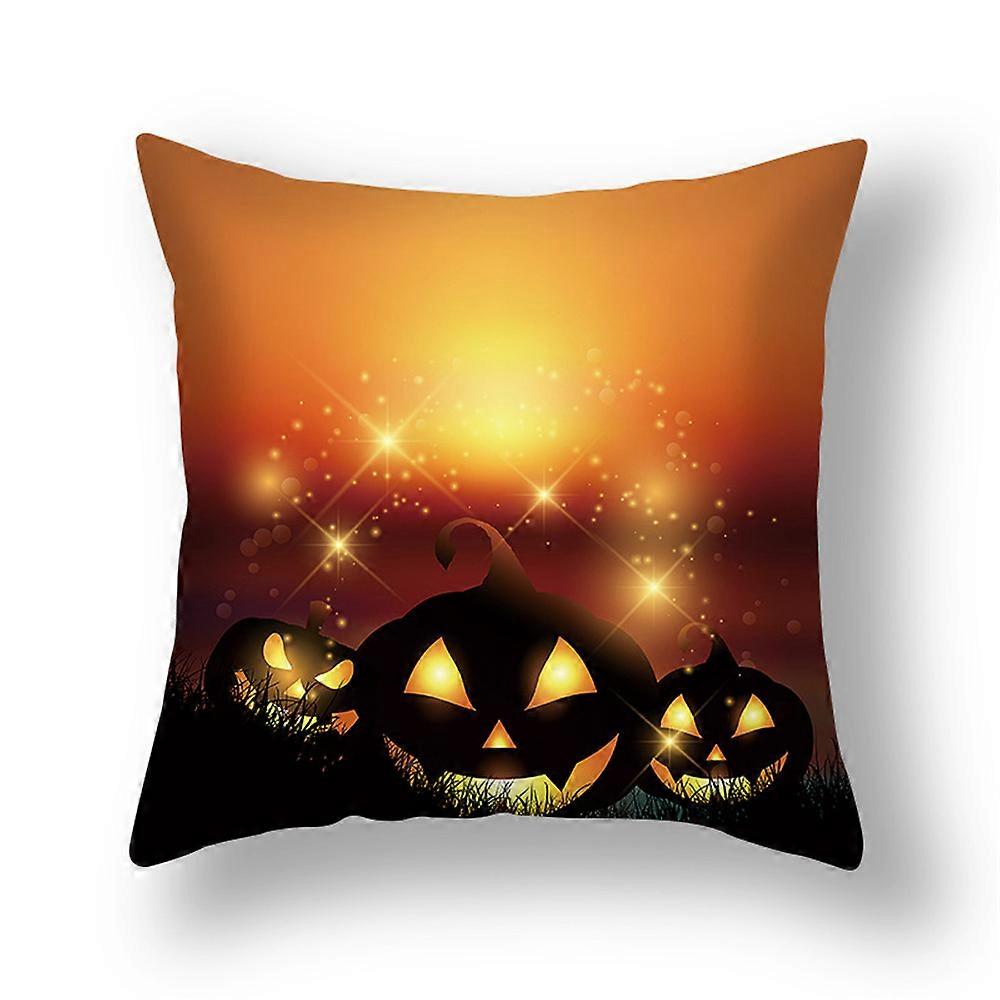 Halloween Spooky Pumpkin Printed Cushion Cover Home Sofa Bed Car Pillow Case Εορταστική διακόσμηση