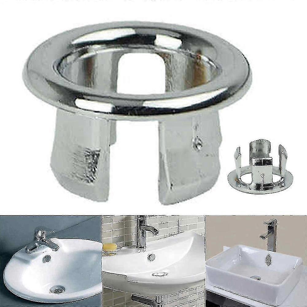 Bathroom Sink Basin Overflow Ring Round Drain Hole Plug Cap Spares