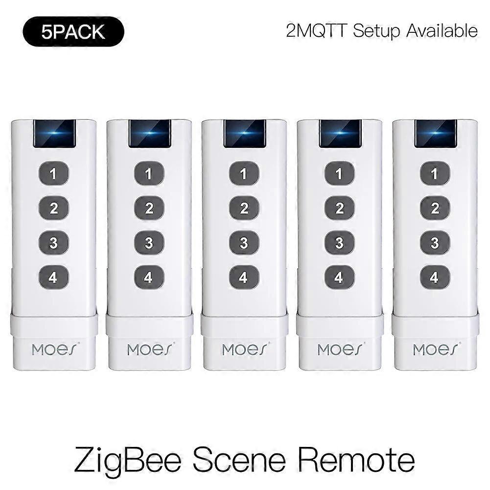 MOES Tuya Smart Life ZigBee Smart Home Wireless Switch 4 Gangs Remote Tuya Zigbee Hub Required No limit to Control Home Device