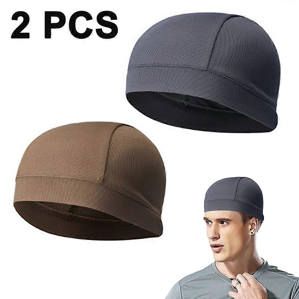 2 Pieces Helmet Liner Skull Caps Sweat Wicking Cap Running Hats - Soft and Warm, Elasticity and Quick-Drying