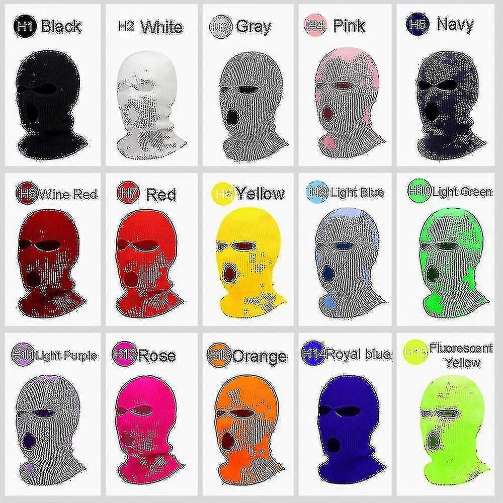 Celočelová maska lyžařská maska zimní čepice Balaclava Hoodarmy Maska 3hole