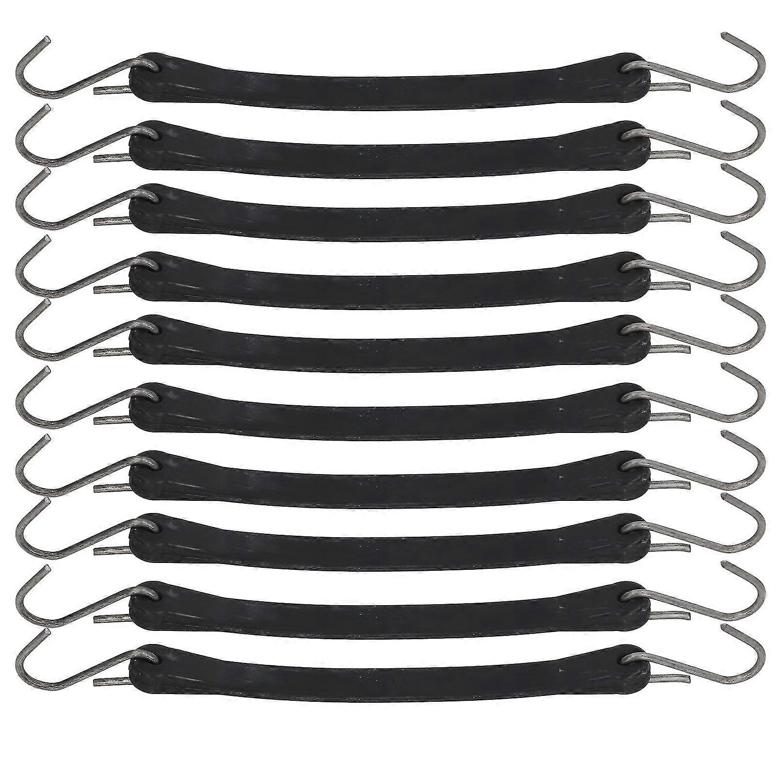 10 Pcs Heavy Duty Motorcycle Trailer Tow Rope Bungee Cord Tarp Straps with Hook - 10in Truck Tie Down Cord