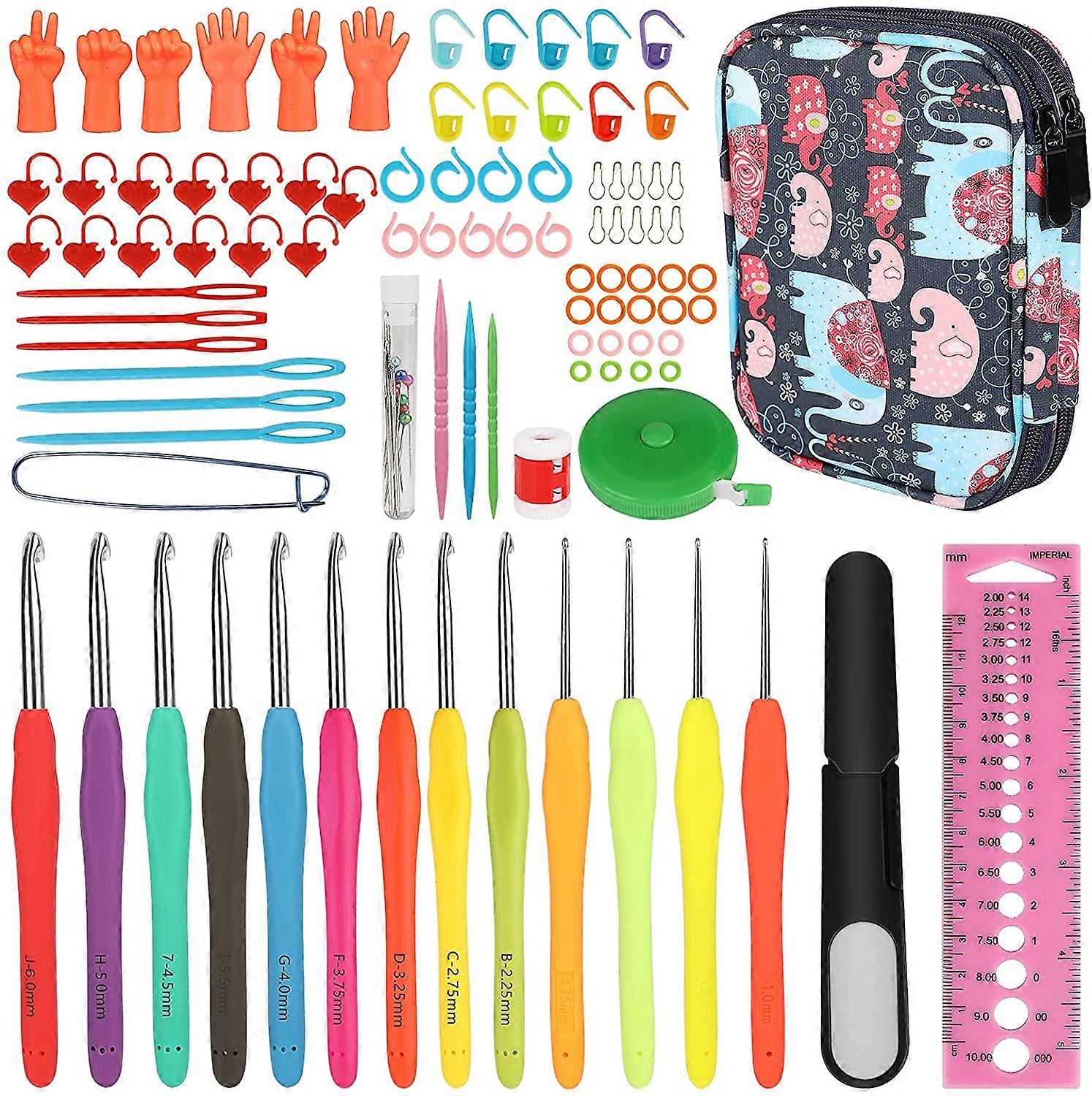 107 Pcs Crochet Hooks Set