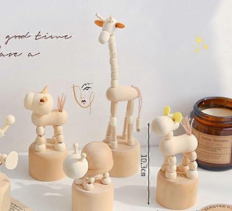 4PCS絵画小動物ミニデスクトップオーナメントかわいい学生子供の教育玩具北欧スタイルの寝室の装飾