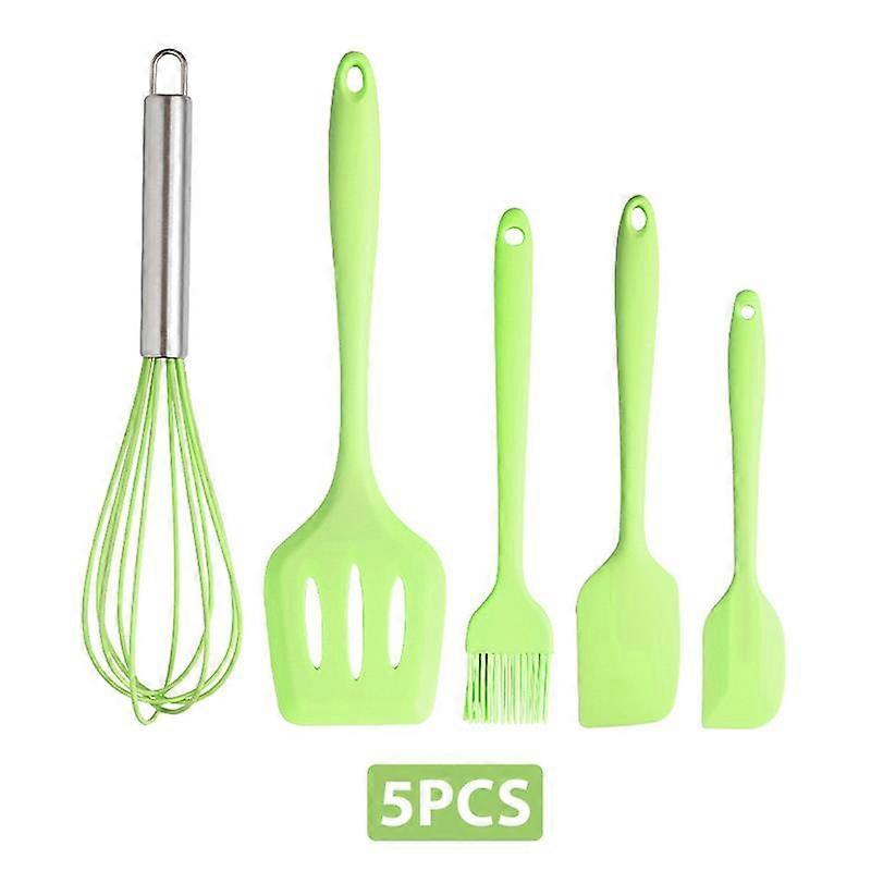 5 قطع مجموعة كريم مكشطة DIY كعكة الخبز زبدة ملعقة سيليكون ملاعق فرش غير لاصقة ملحقات المطبخ مجموعة الطبخ