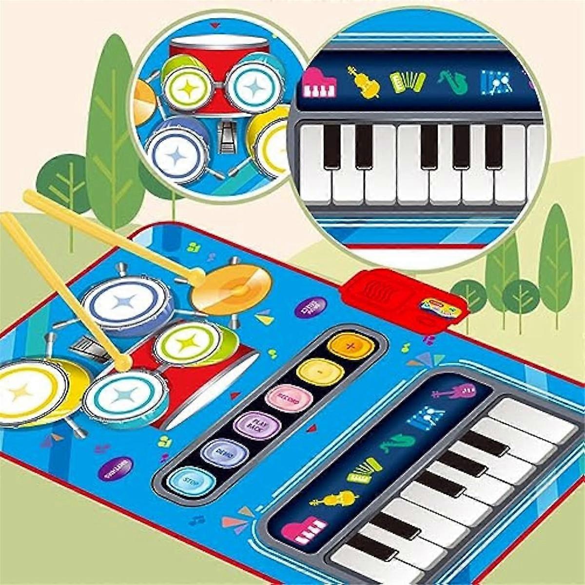 音楽への興味を育むピンクの子供の2-In-1多機能電子音楽ブランケット
