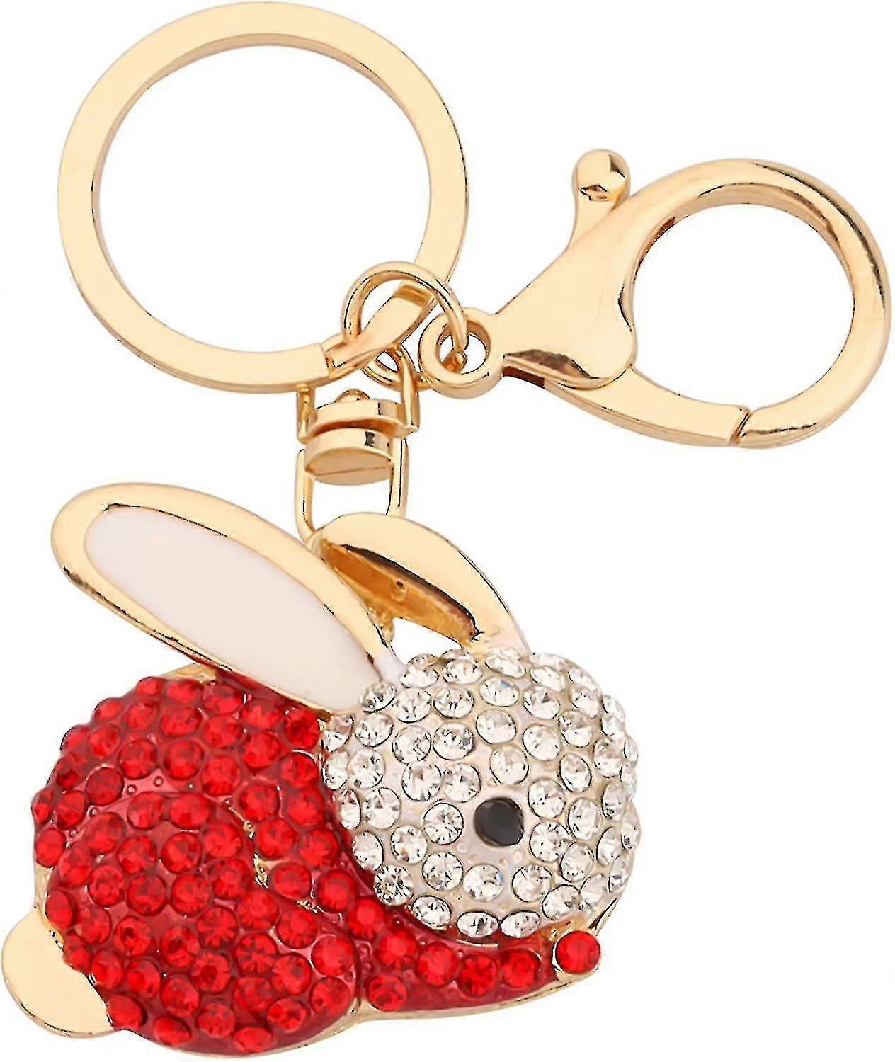 Porte-clés lapin mignon en cristal strass porte-clés lapin breloques de sac pendentif sac à main