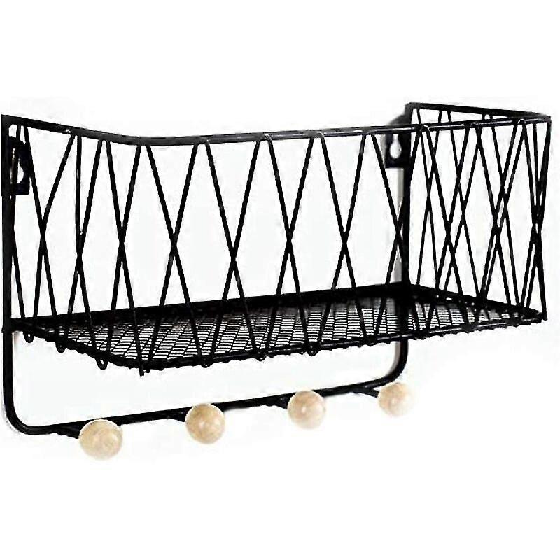 Wire Basket With Hook For Keys, Storage Envelope, Hooks For Clothes, Hats