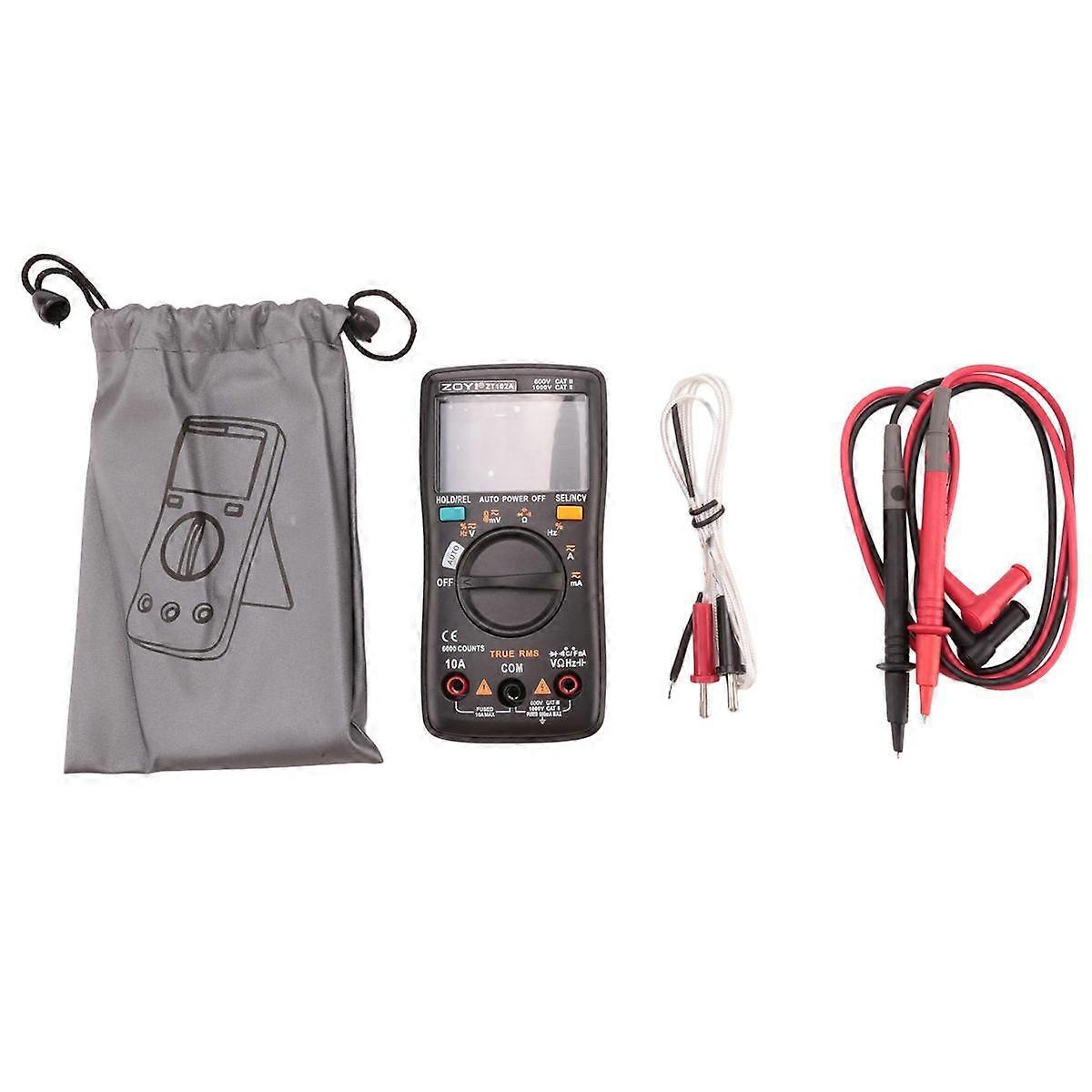 ZT102A Digital-Multimeter 6000 zählt Auto 113D Hintergrundbeleuchtung AC / DC Voltmeter Transistor Tester Frequenz Diode Temperatur