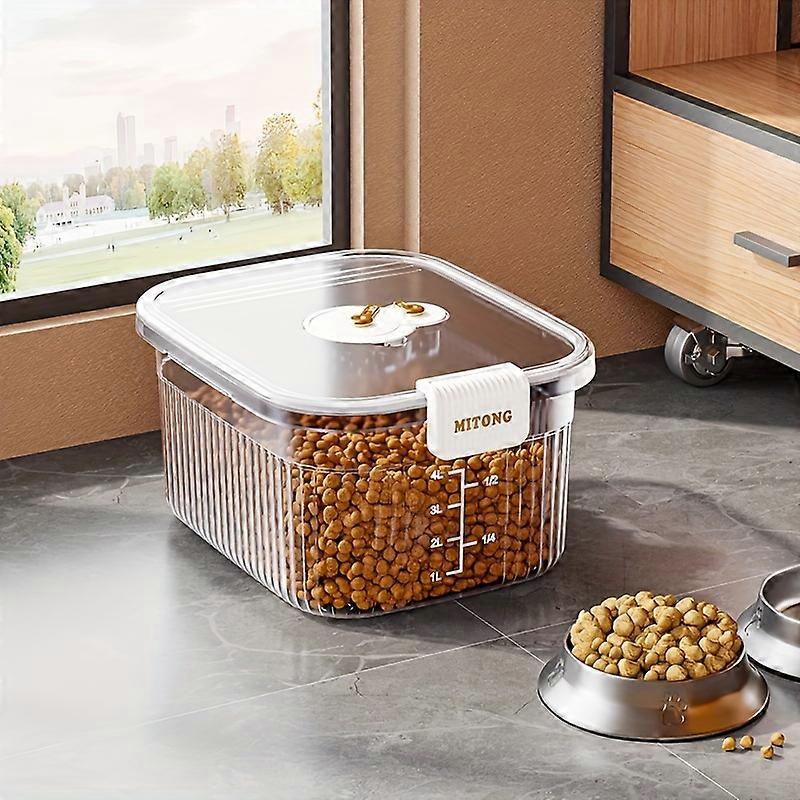 1pc Pet Food Buckle Sealed Storage Container, Insect Proof And Moisture-proof Household Pet Dry Food Storage Box For Dogs Cats Feeding Supply