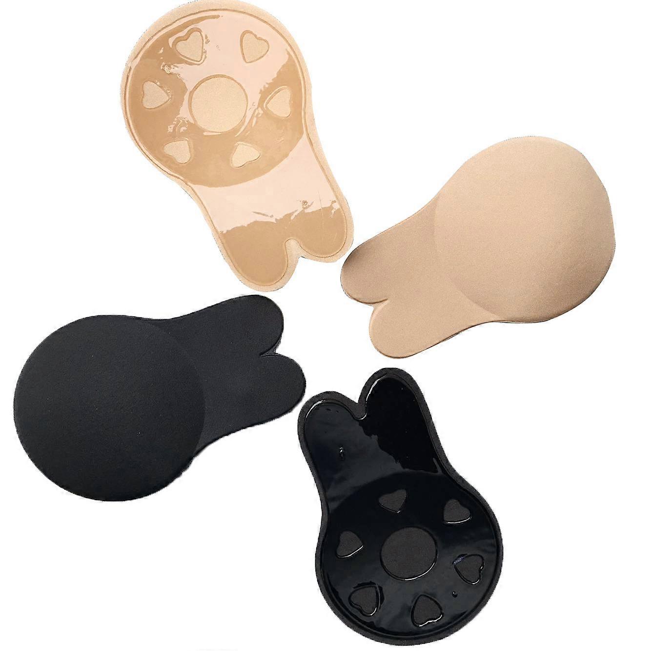 2 Pair Adhesive Bra without 9.5CMStrapless Backless Push Up Bra Invisible Bra Self Adhesive Reusable Bra for Party Wedding Dresses