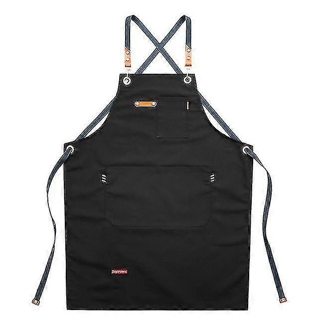 Unisex Work Apron Canvas Apron Bib Nastaviteľná kuchynská zástera