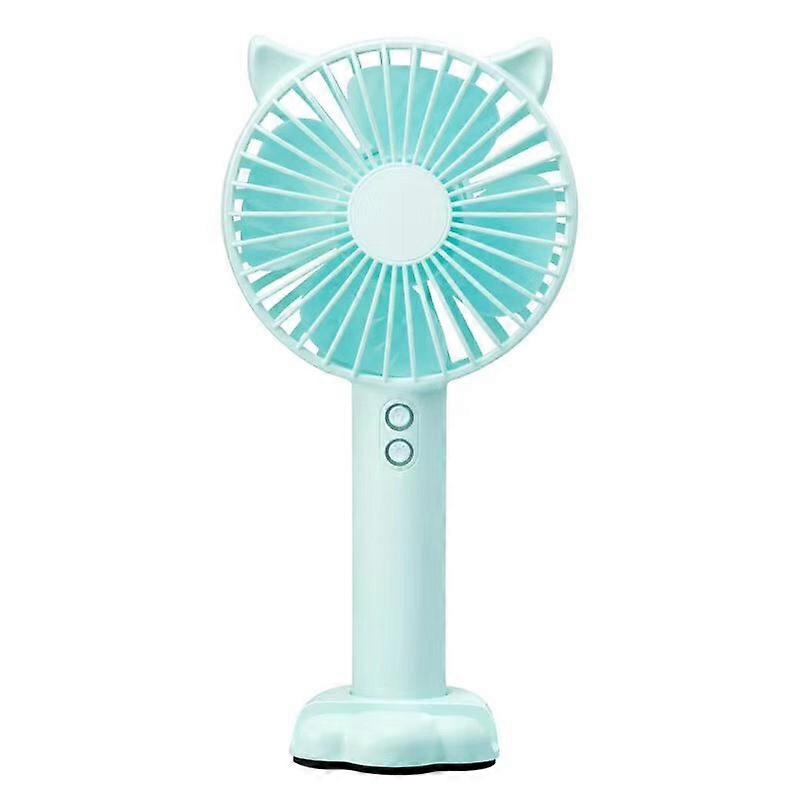 Blue Mini fan Handheld small fan night light small fan