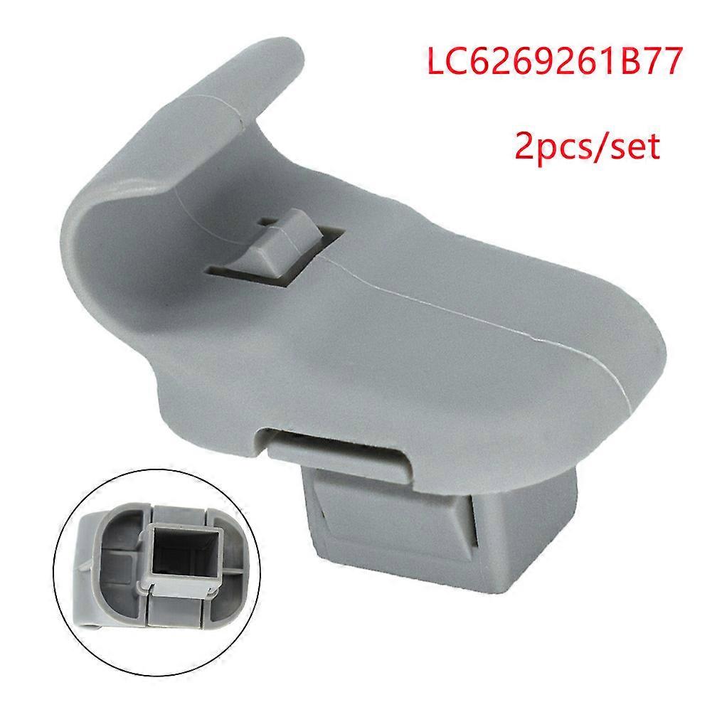 2pcs Car Grey Sun Visor Hook Clips OE LC6269261B77 For Mazda 3 5 6 CX-7 CX-9 RX-8 MPV Sun Visor Clips Holder Hook Bracket Hanger