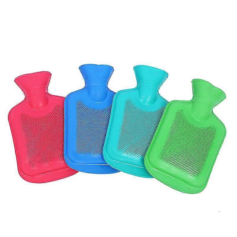 2pcs Premium Classic Rubber Hot Water Bottle Random Color