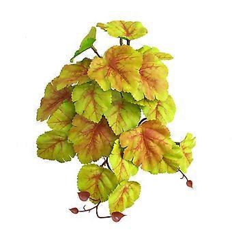 Artificial Reptile Plants Lifelike Terrarium 3D Printed Leaves Amphibian Plant Tank Habitat Decoration for Iguana Turtle