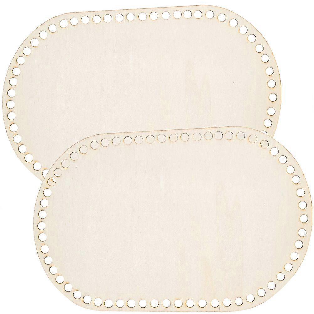 2Pcs Handicraft Wooden Base Convenient Bag Base Weaving Handbag Shaper Bottom Base Board