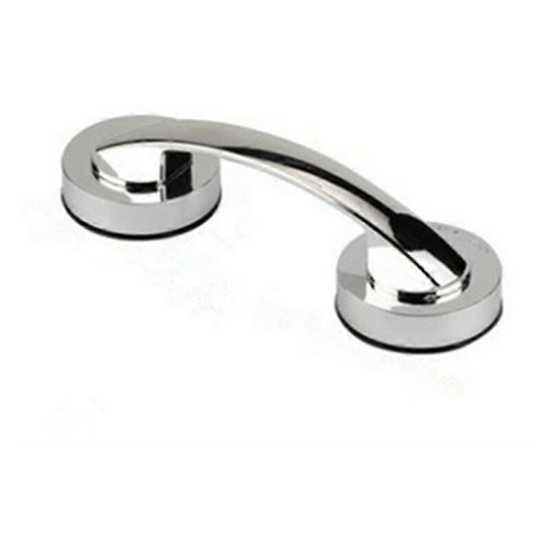 No-Punch Suction Cup Handle - Silver, 19.46.5cm, Silver, 1pc