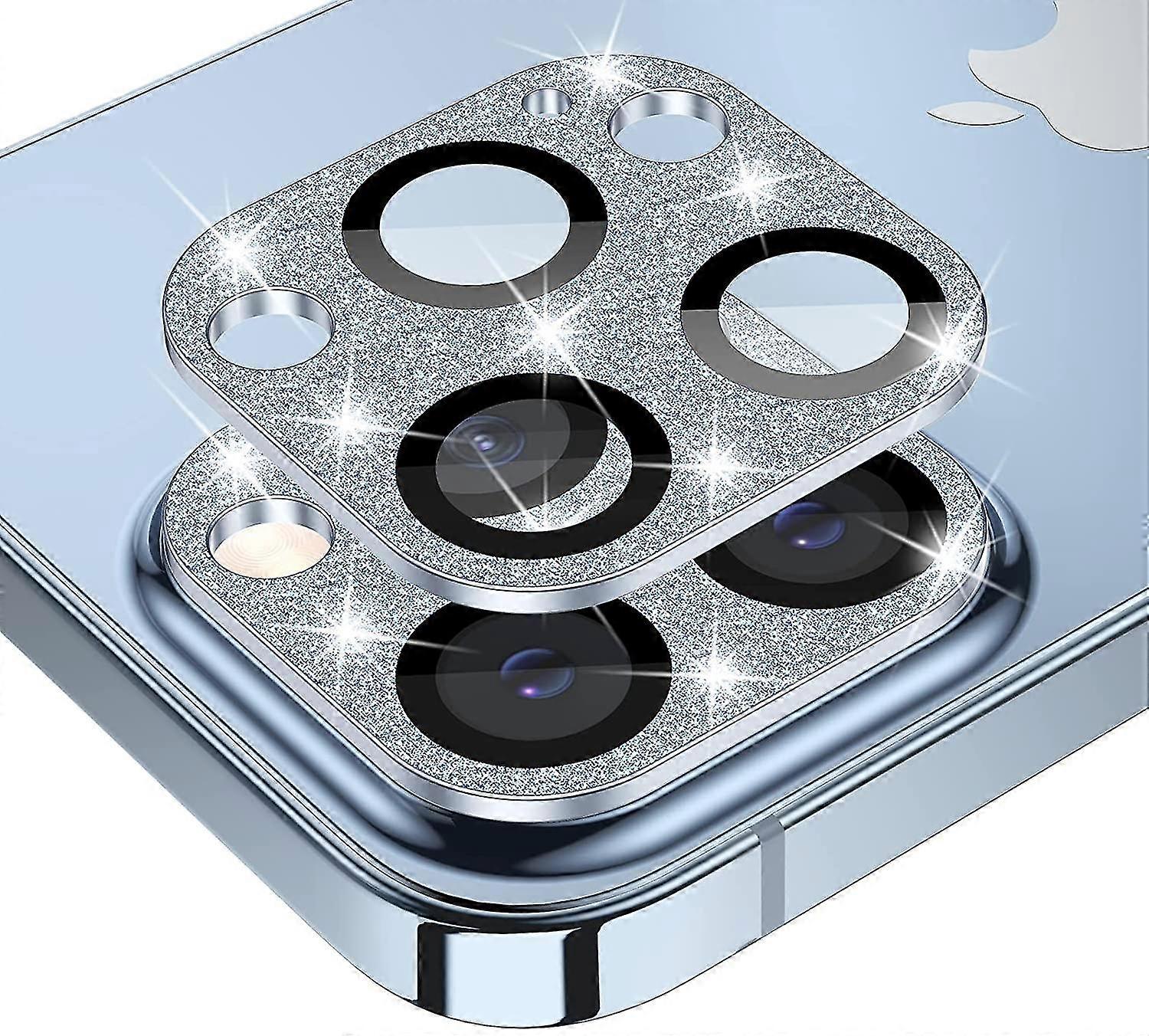 Iphone 13 Pro - Iphone 13 Pro Max Camera Lens Protector-Blue Glitter