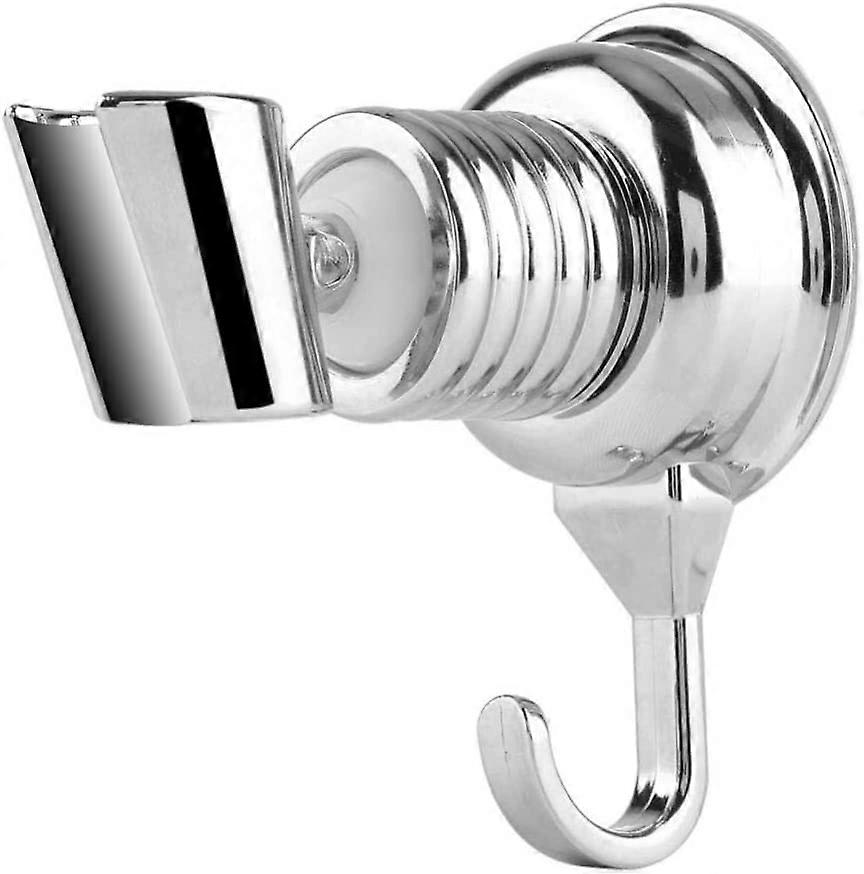 Powerful Suction Cup Adjustable Hand Shower Stand with Towel Hook, Bathroom Wall Mount Bracket