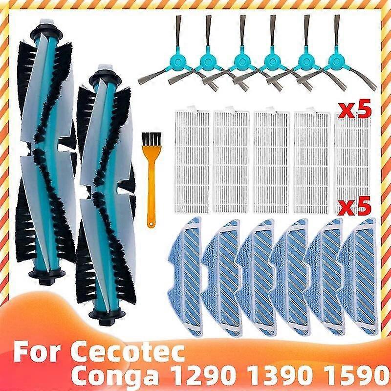 Excelent compatibil pentru Cecotec Conga 1290 1390 1590 Robot aspirator Roller Main Side Brush Hepa Filter Mop Piese de schimb Accesorii