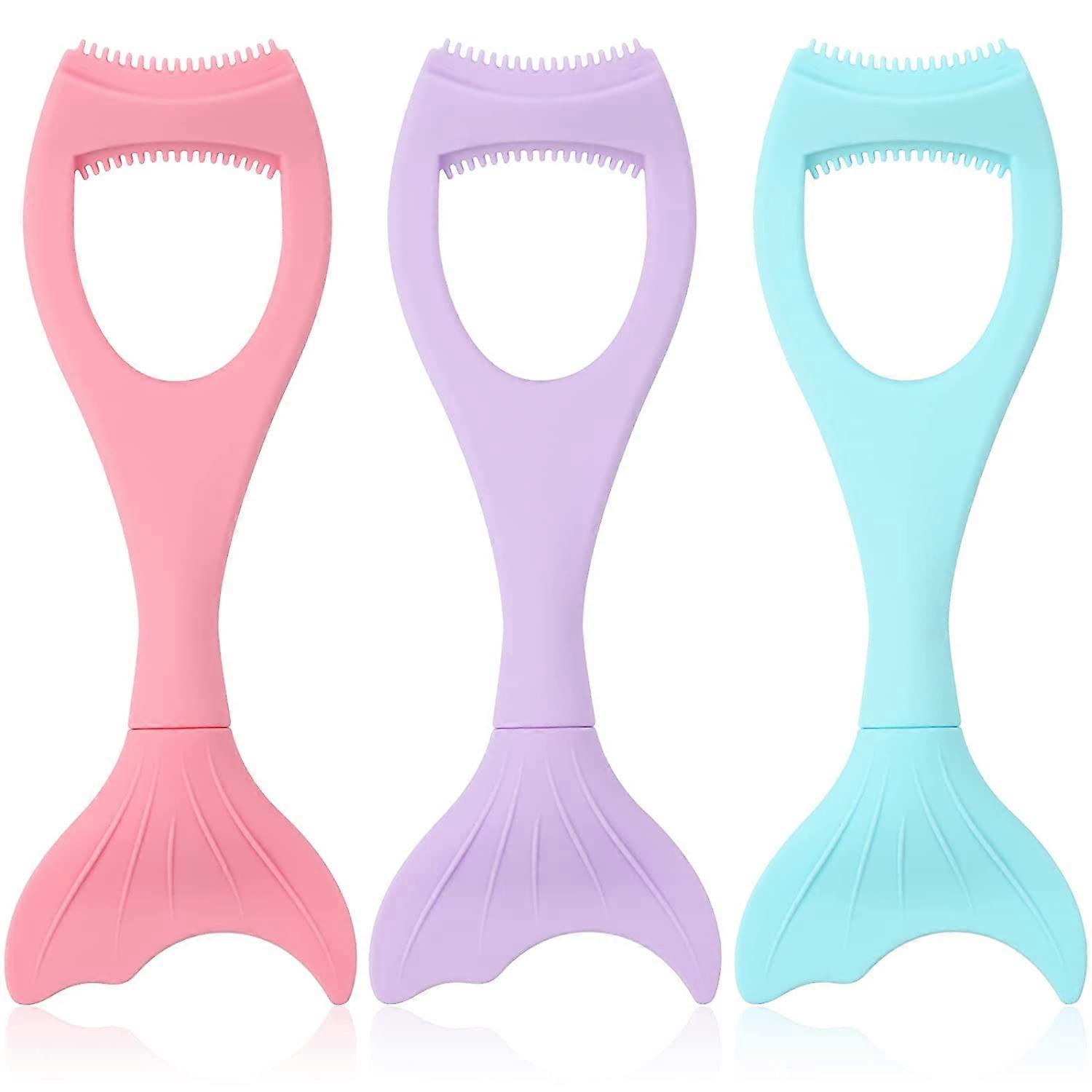 3 Pcs Mascara Shield Applicator Guard Silicone Mermaid Mascara Guard Eyelash Separator Tool Upper Lower Lash Buddy Eyeliner Lash Shield Reusable Makeu